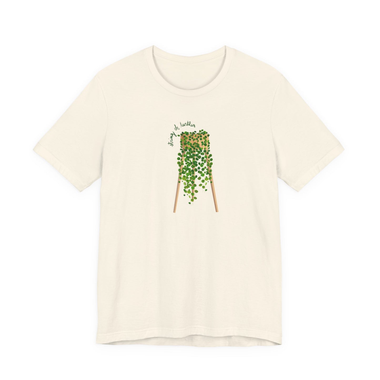 String of Turtles Succulent Plant Lover T-Shirt - White, Natural, Black