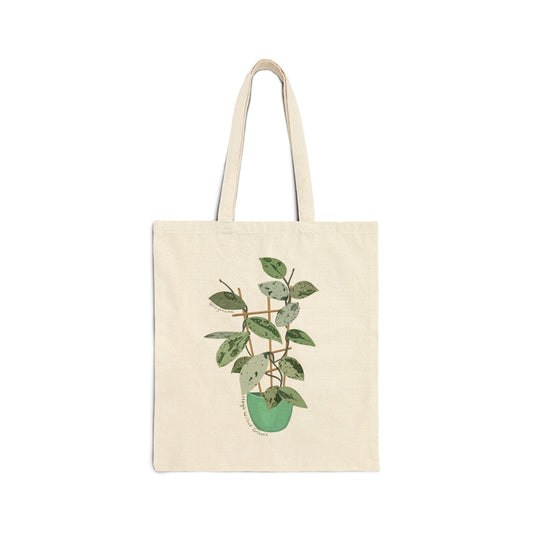 Hoya Carnosa Plant Lover Canvas Tote Bag