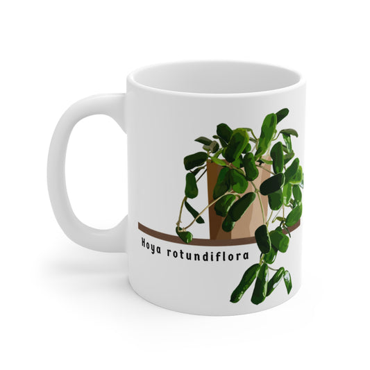 Hoya Rotundiflora Plant Lover Mug - White