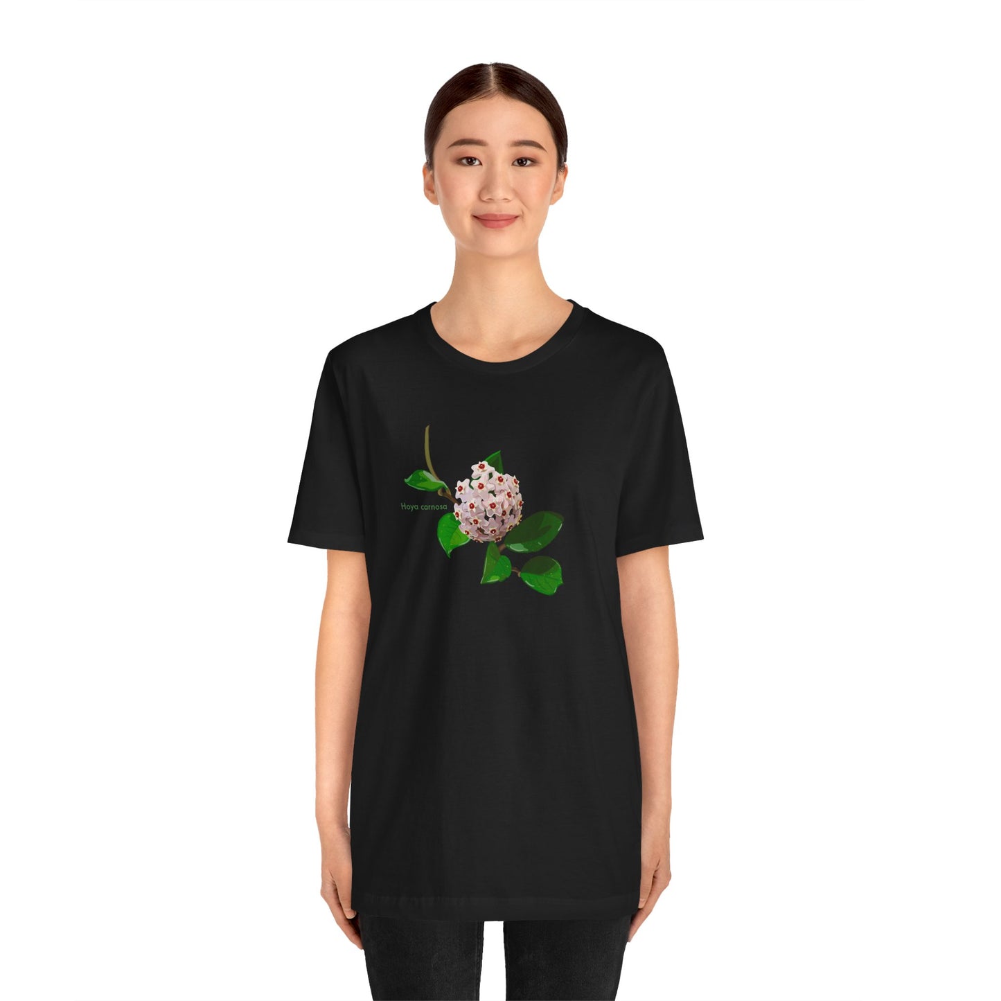 Hoya Carnosa in Bloom Plant Lover T-Shirt - White, Black, Natural