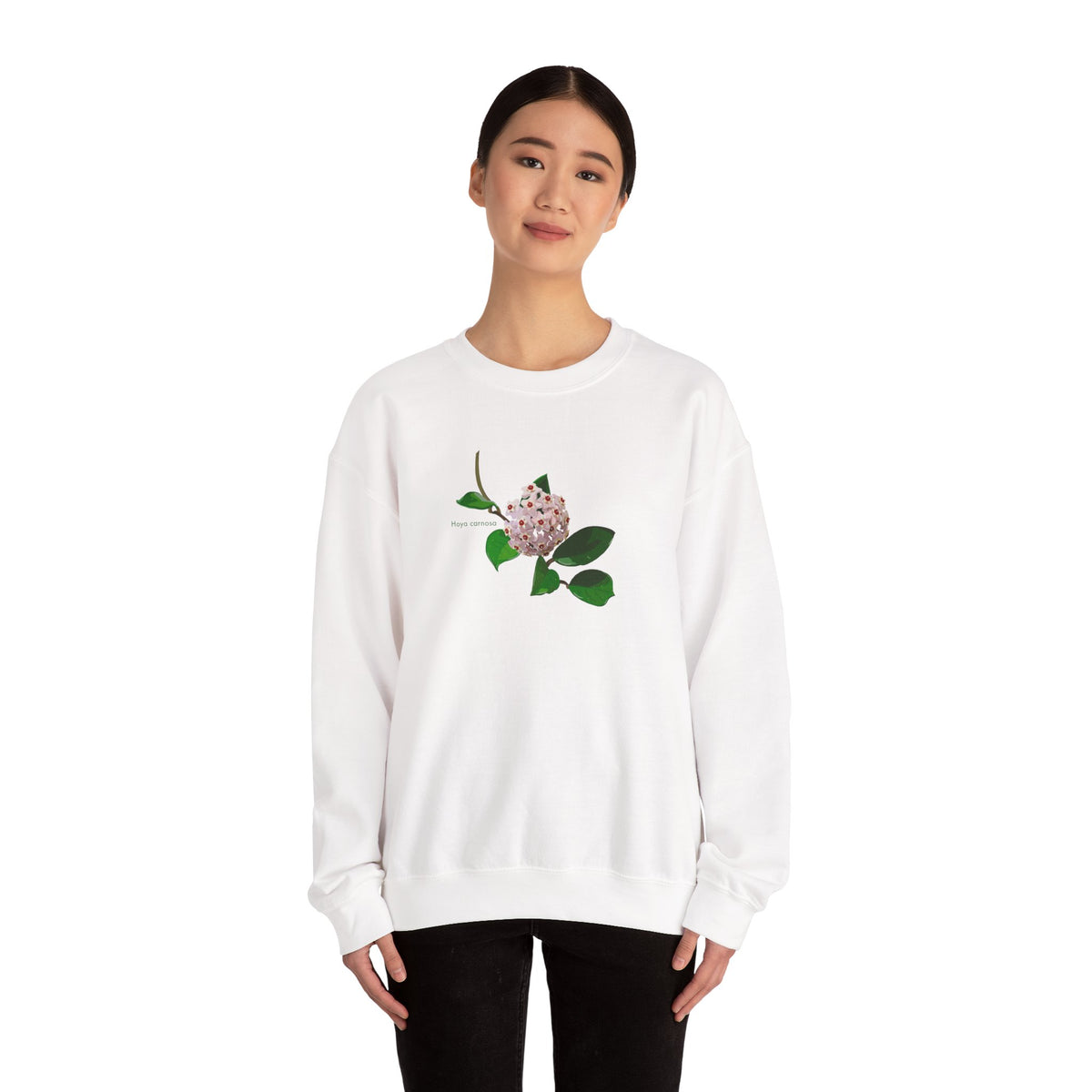 Hoya Carnosa in Bloom Plant Lover Crewneck Sweatshirt