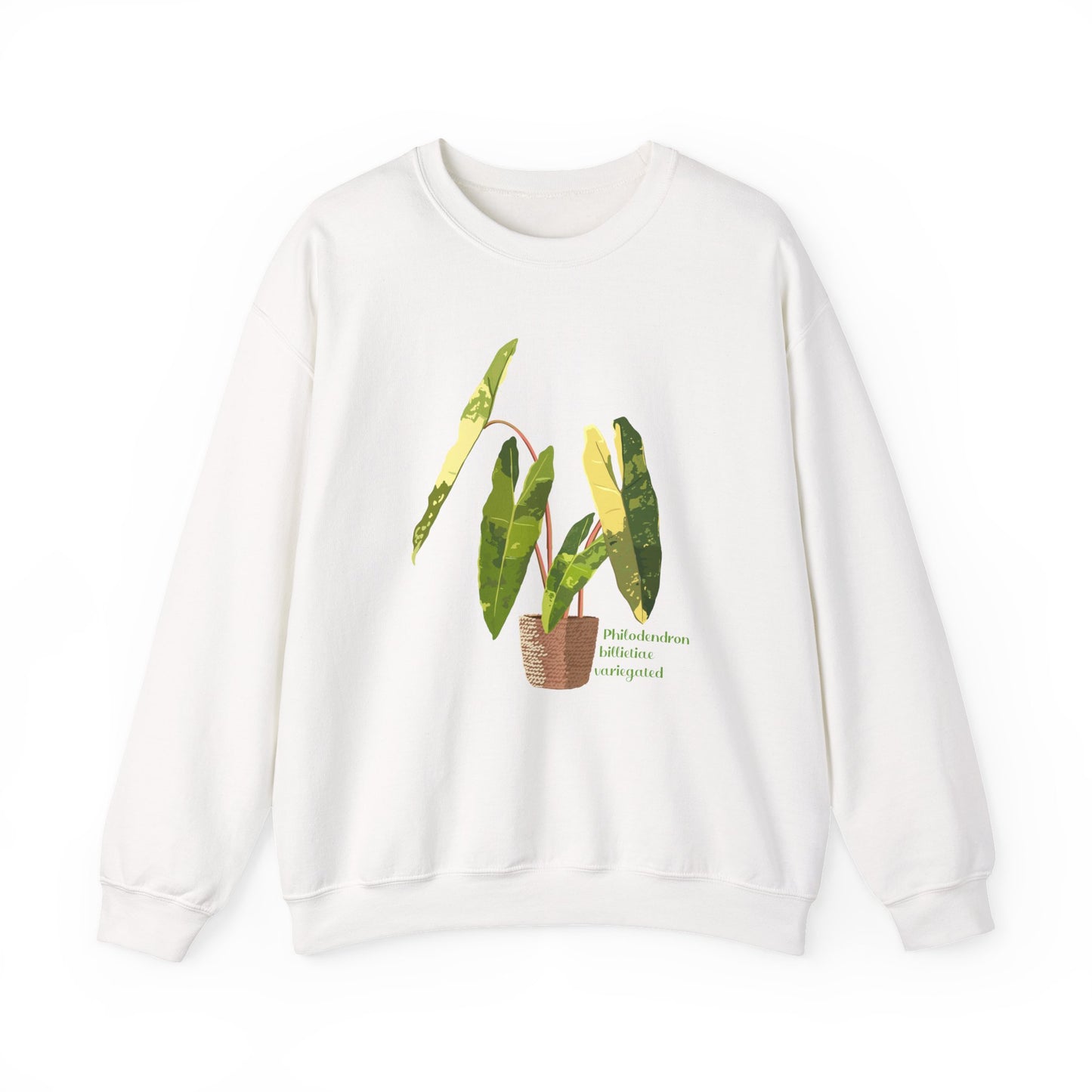 Philodendron Billietiae Variegated Plant Lover Crewneck Sweatshirt