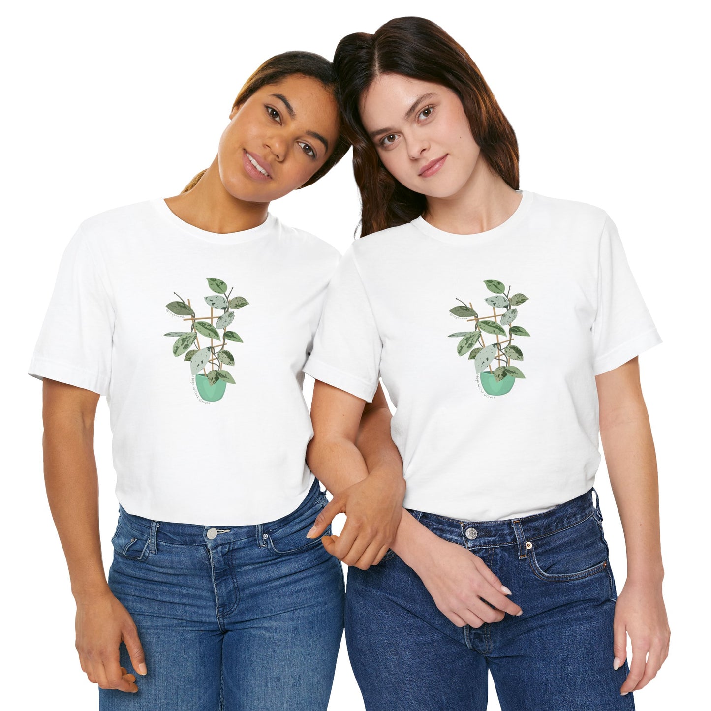 Hoya Carnosa Plant Lover T-Shirt - White, Natural, Black