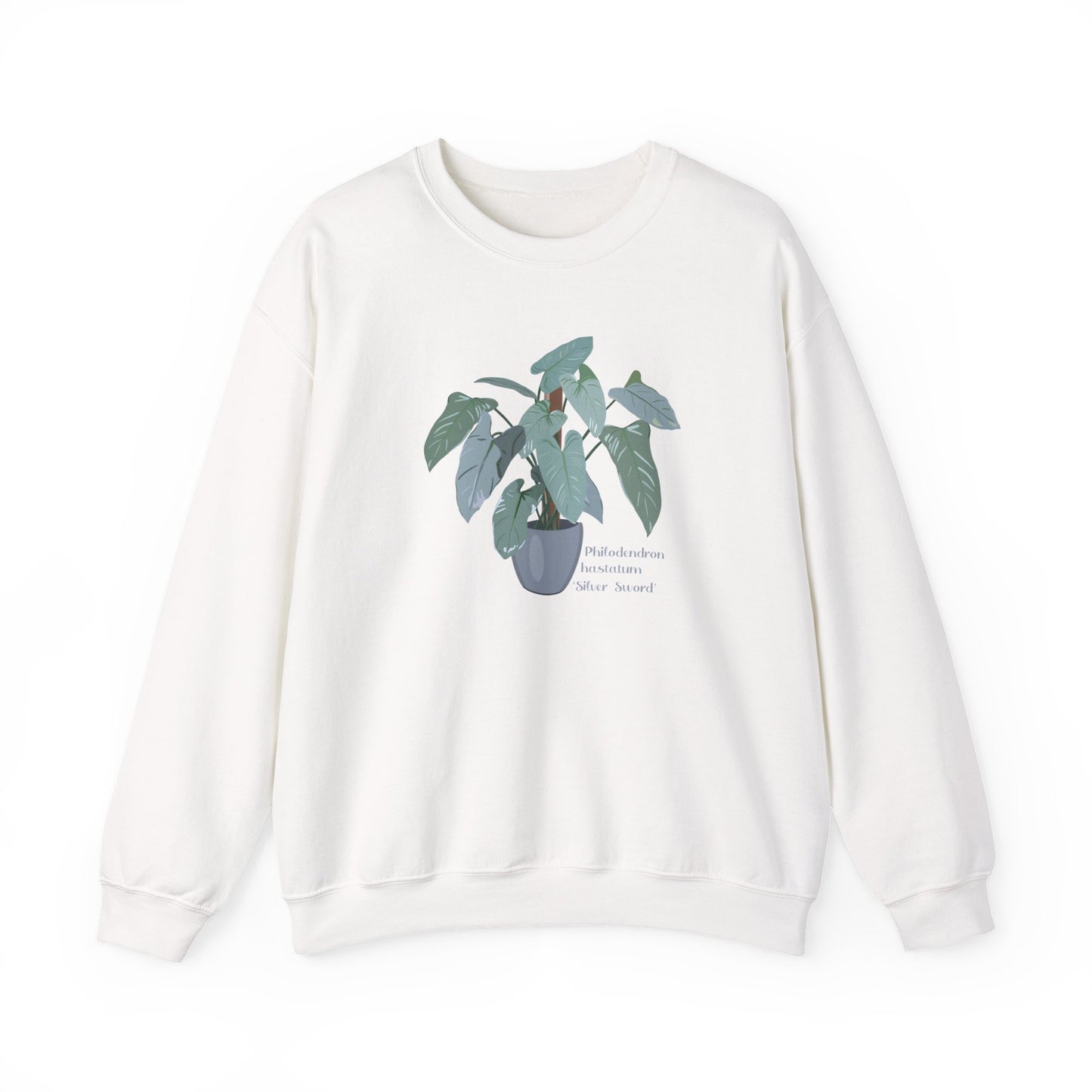 Philodendron Hastatum Silver Sword Plant Lover Crewneck Sweatshirt