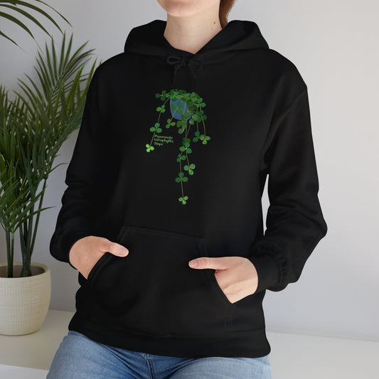 Peperomia Tetraphylla "Hope" Hoodie - Black