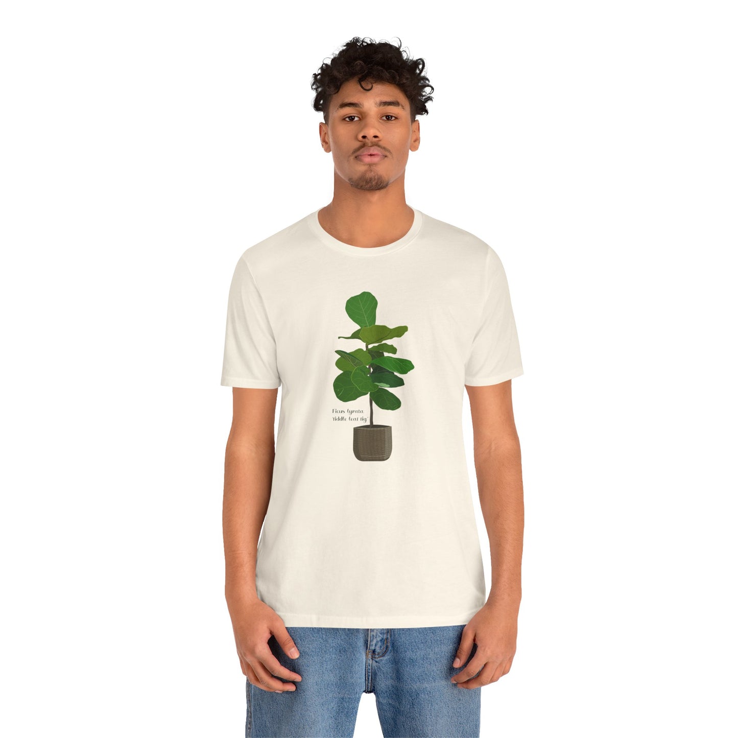 Ficus Lyrata 'Fiddle Leaf Fig' Plant Lover T-shirt - White