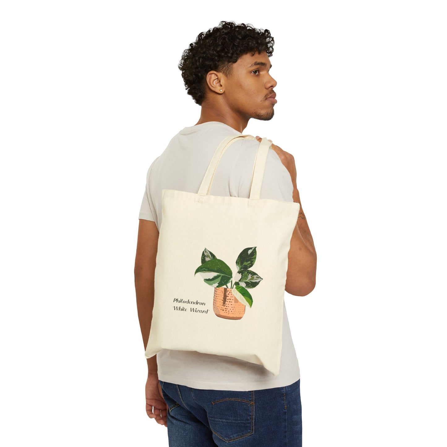 Philodendron White Wizard Canvas Tote Bag