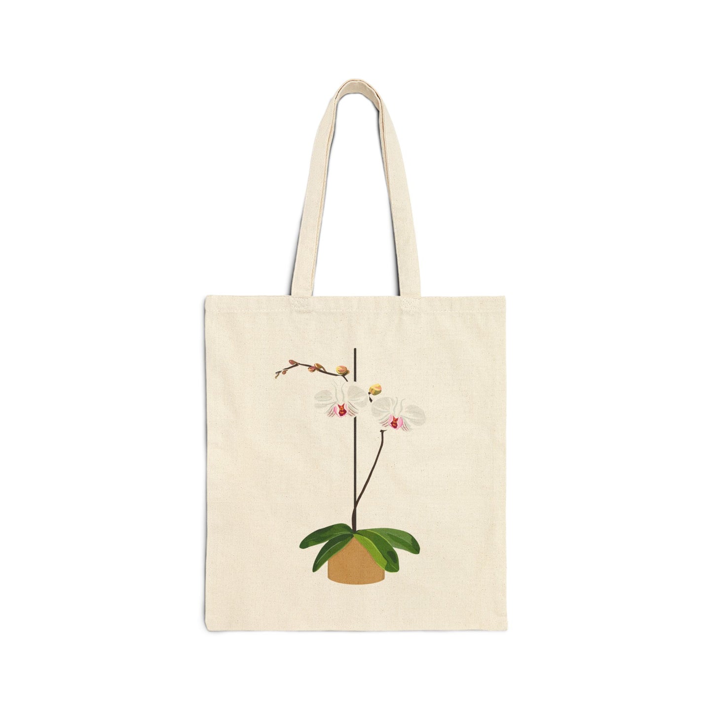 White Orchid Plant and Flower Lover Canvas Tote Bag