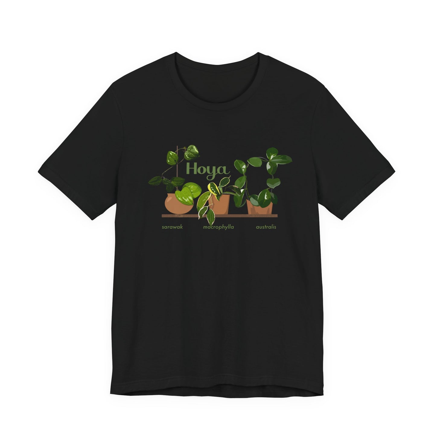 Hoya Sarawak, Macrophylla and Australis Plant Lover T-Shirt - White, Natural, Black