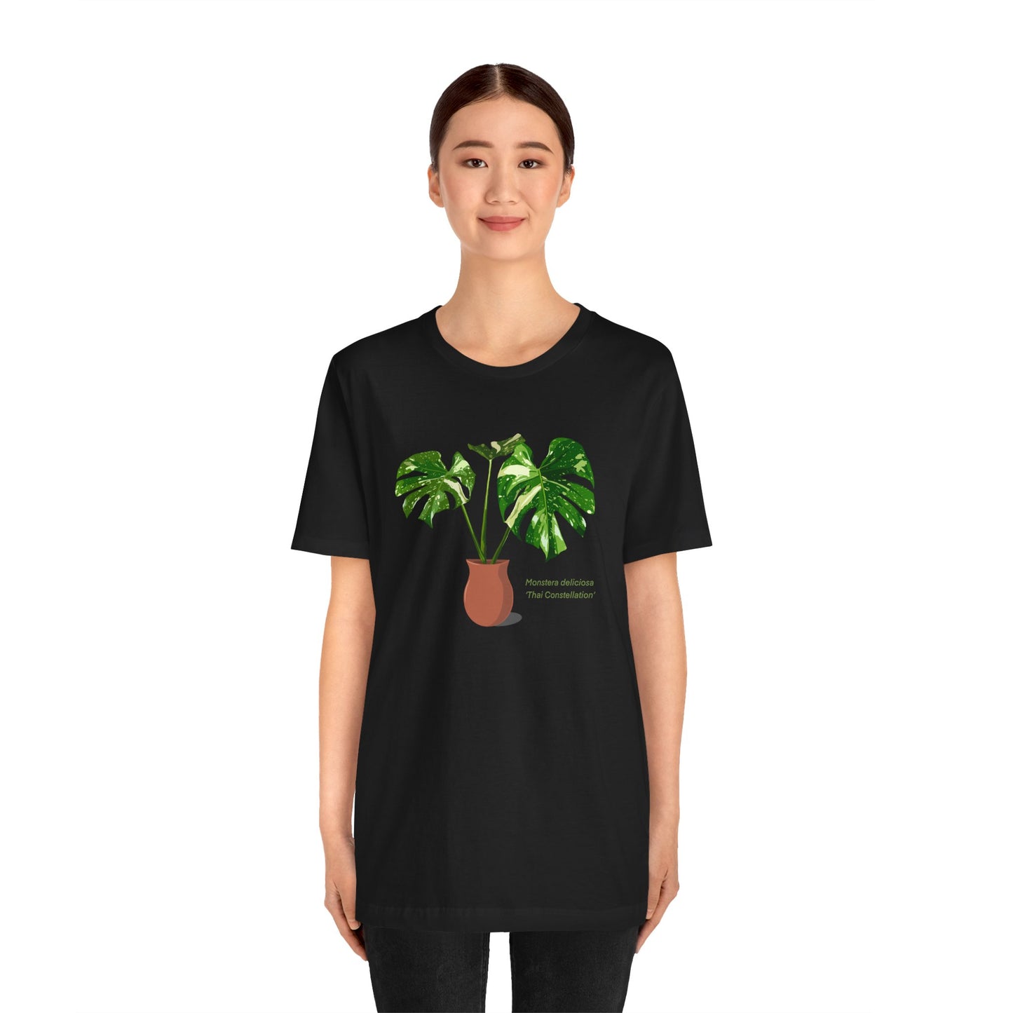 Monstera Deliciosa 'Thai Constellation' Plant Lover T-Shirt - White, Natural, Black