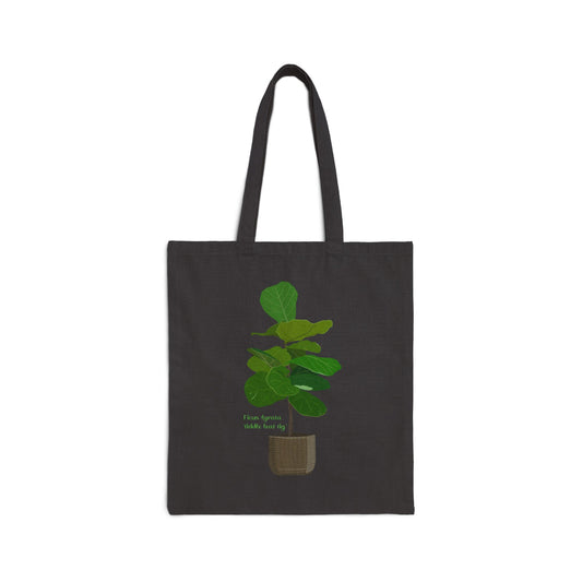 Ficus Lyrata "Fiddle Leaf Fig" Plant Lover Canvas Tote Bag