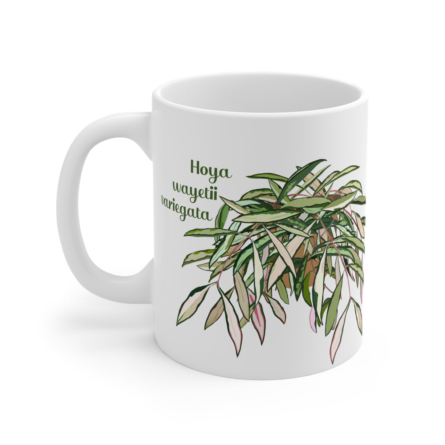 Hoya Wayetii Variegata Plant Lover Mug - White