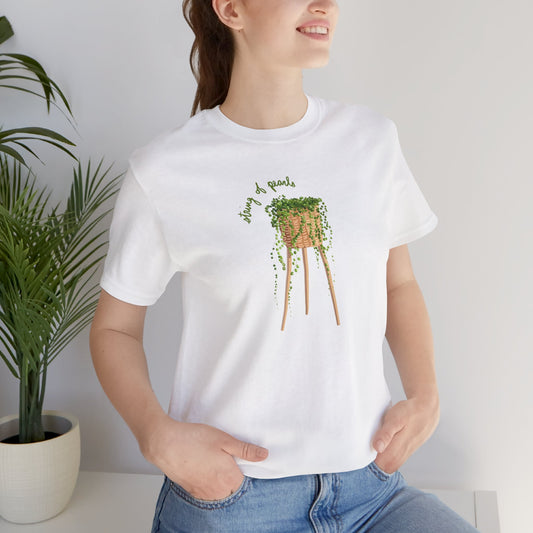 String of Pearls Succulent Lover T-Shirt - White