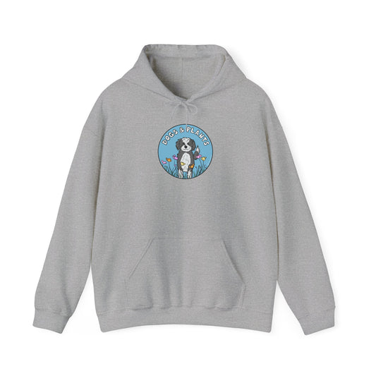 Dogs & Plants Hoodie for Doodle & Plant Lovers - Grey