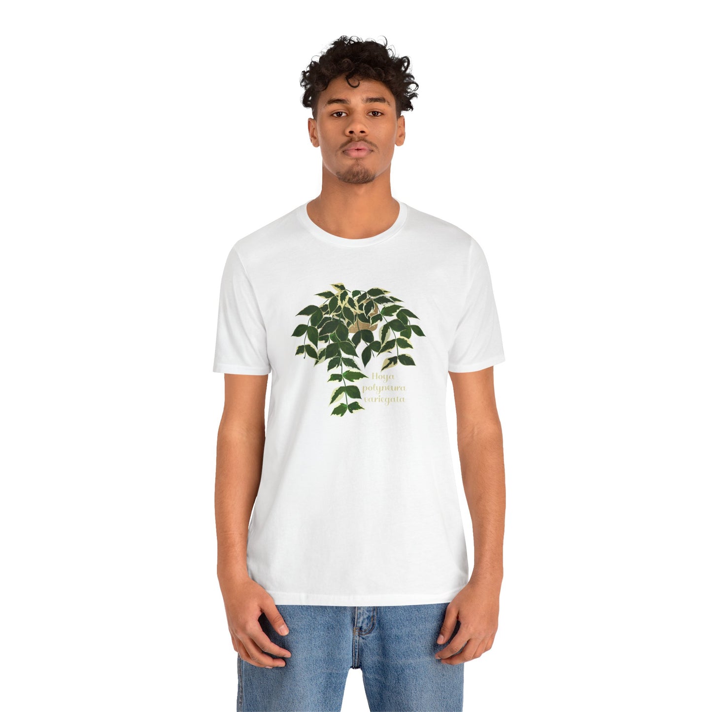 Hoya Polyneura Variegata Plant Lover T-Shirt - White, Natural, Black