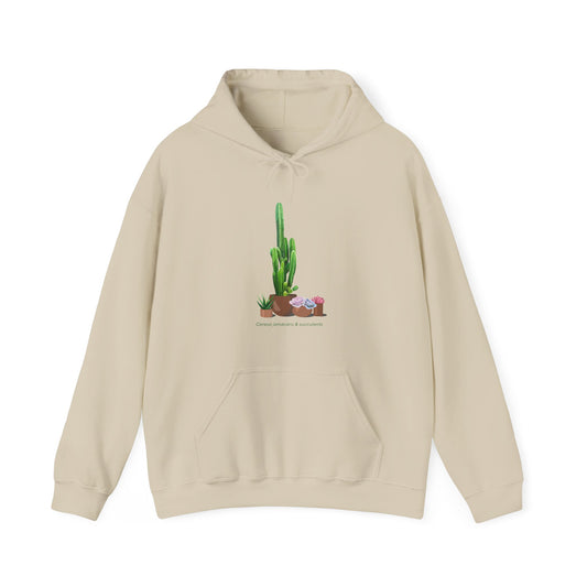Cactus Jamacaru & Succulents Plant Hoodie