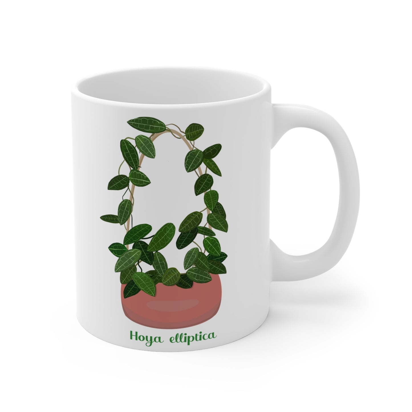 Hoya Elliptica Plant Lover Mug - White