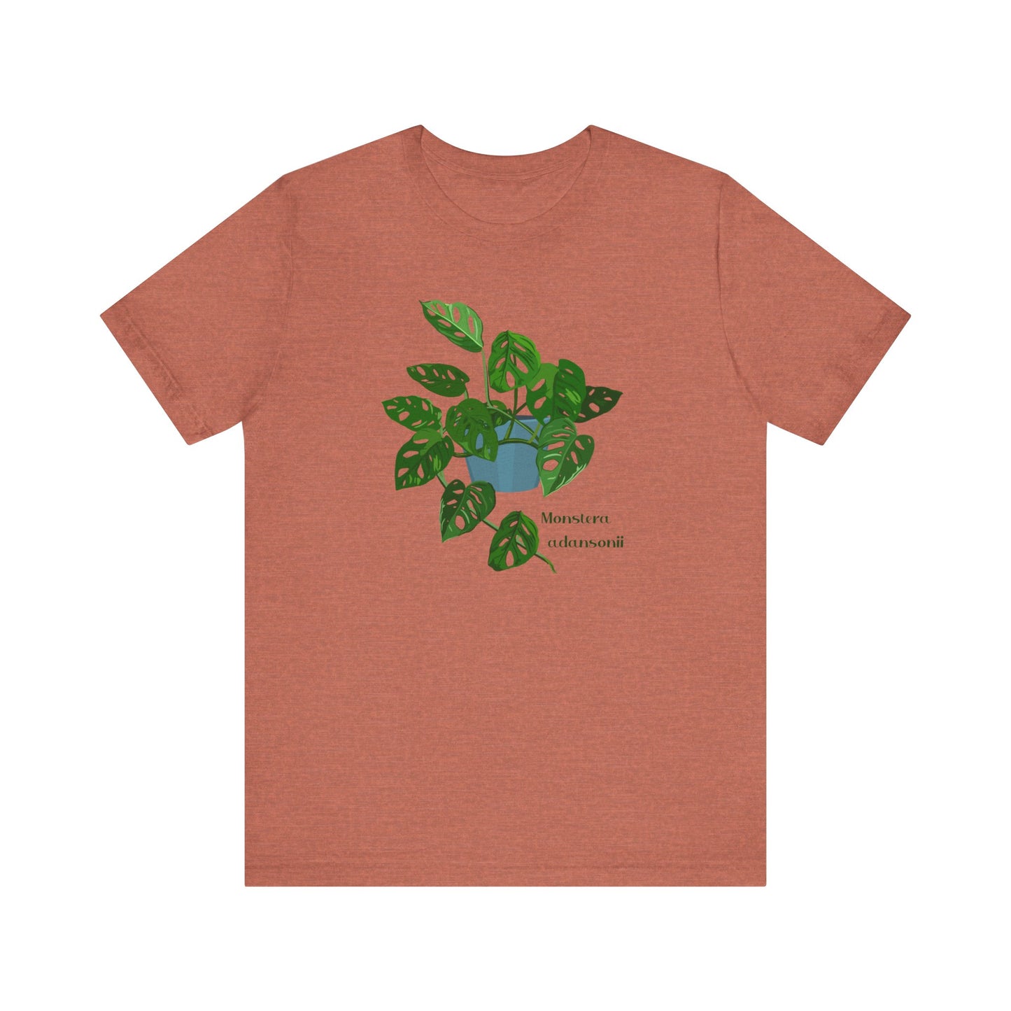 Monstera Adansonii Plant Lover T-Shirt - Heather Clay