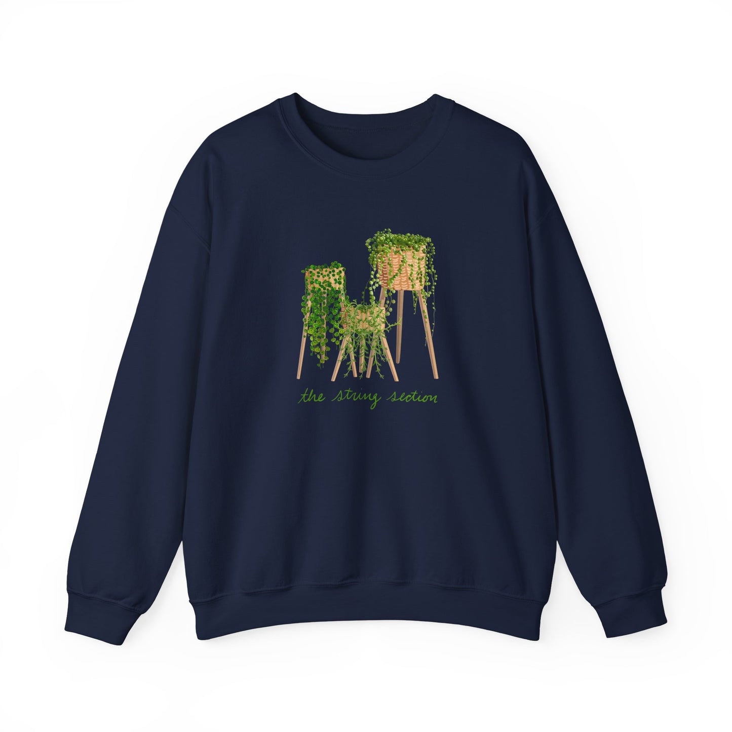 The String Section Plant Lover Crewneck Sweatshirt - Navy