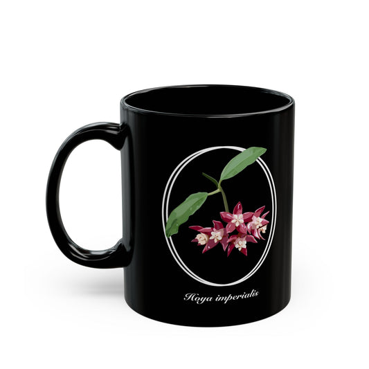 Hoya Imperialis in Bloom Plant Lover Mug - Black