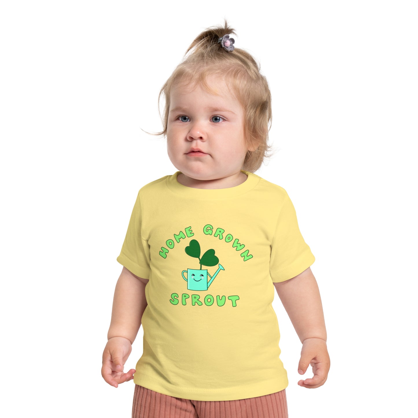 Home Grown Sprout Baby or Toddler Organic Cotton T-Shirt Blue Green Combo - Yellow, Navy, Black or White
