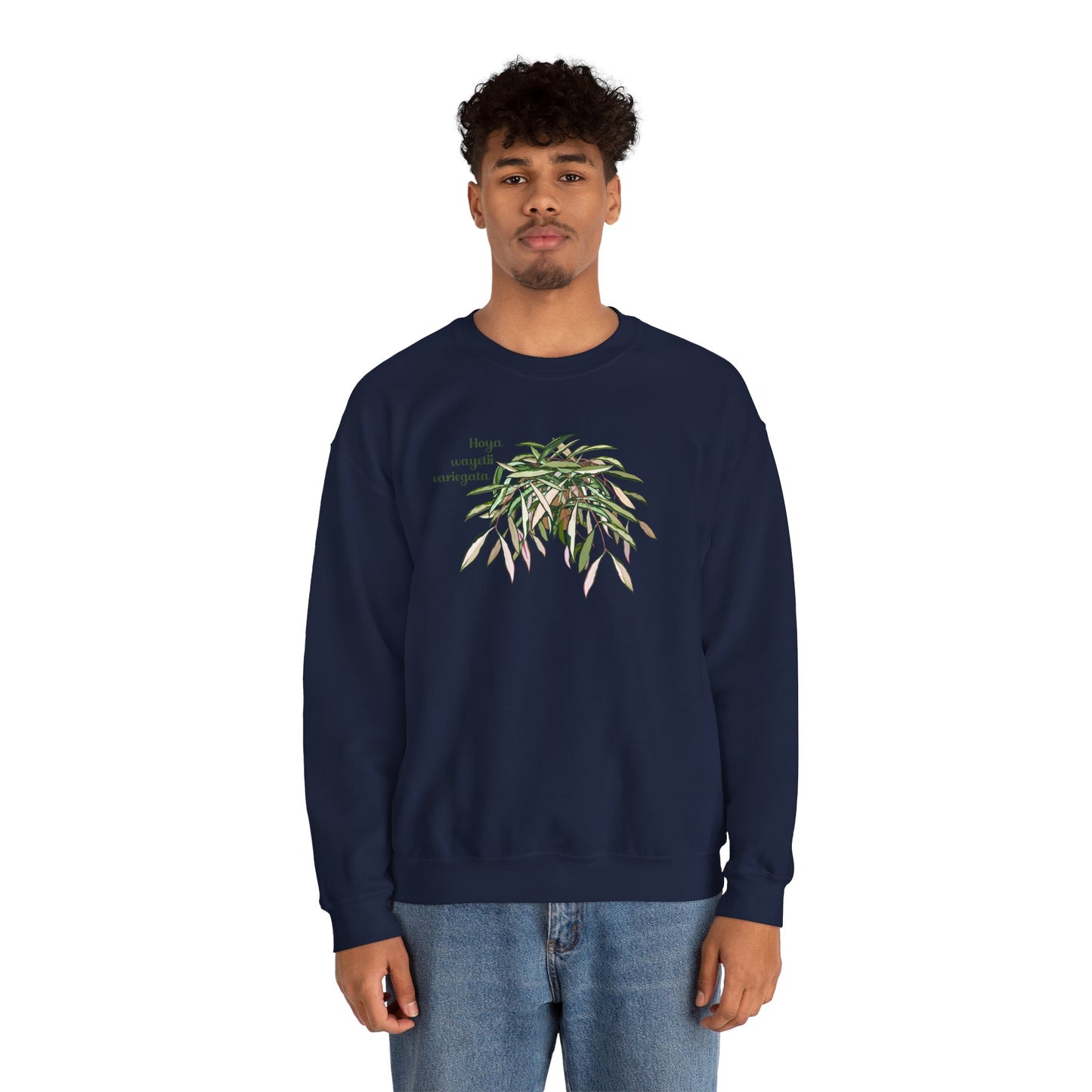 Hoya Wayetii Variegata Plant Lover Crewneck Sweatshirt