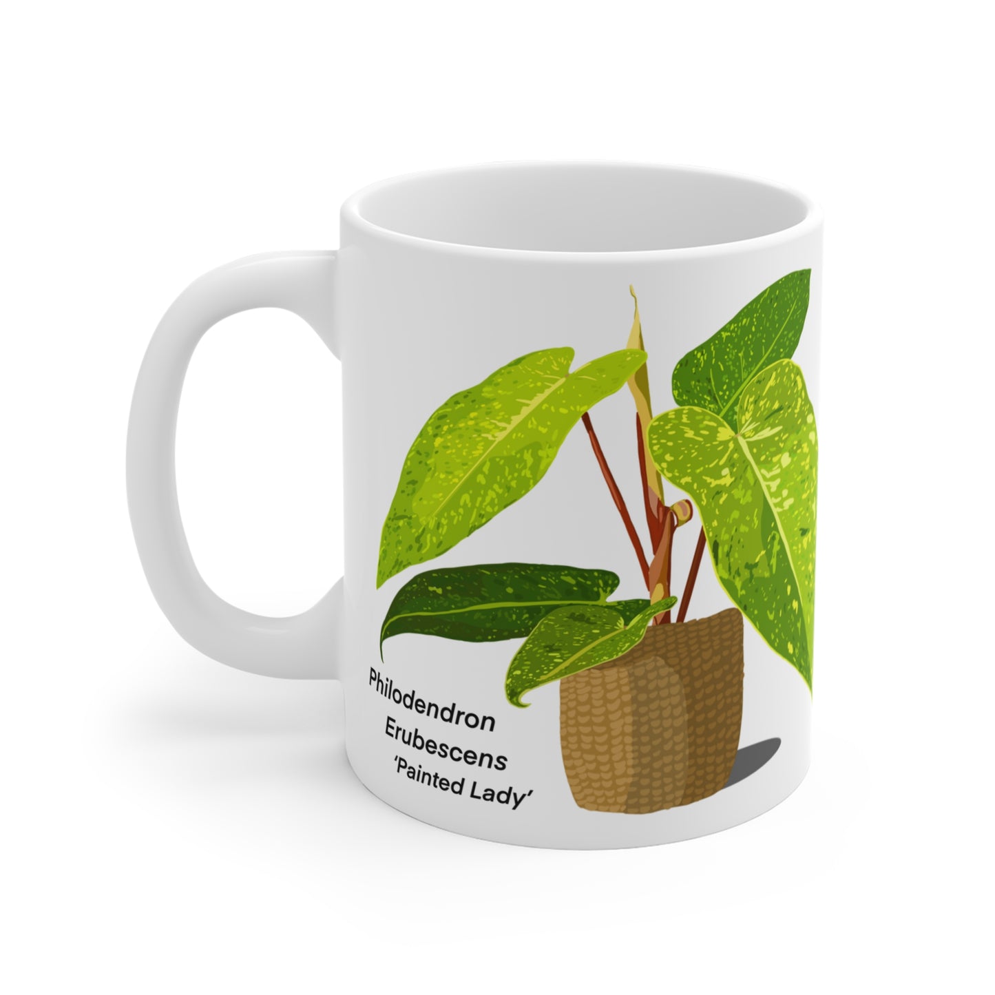 Philodendron Painted Lady Plant Lover Mug - White