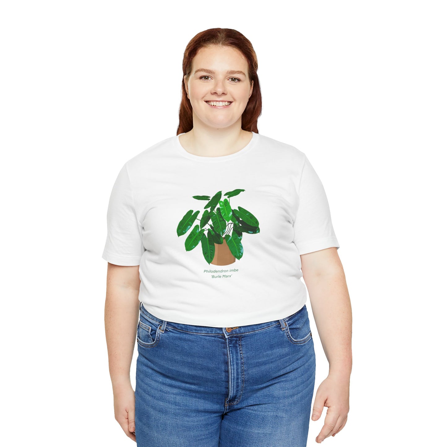 Philodendron Imbe 'Burle Marx' Plant Lover T-Shirt - White, Natural, Black