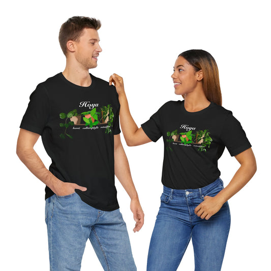 Hoya Kerrii,  Callistophylla and Rotundiflora Trio Plant Lover T-Shirt - Black