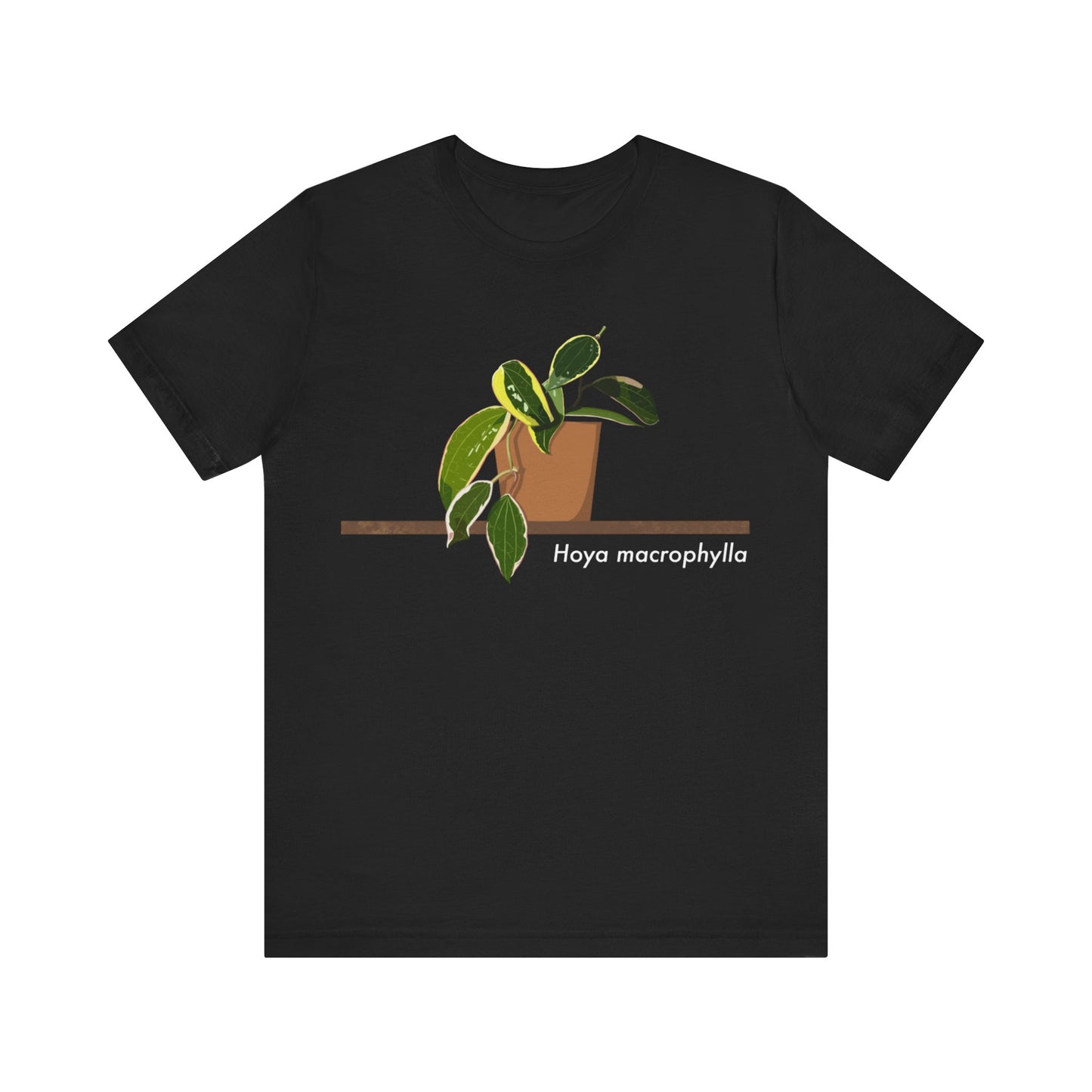 Hoya Macrophylla Plant Lover T-Shirt - Black