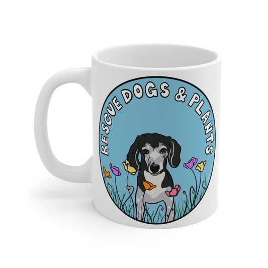 Dogs & Plants Rescue Dogs & Plant Lover Mug - White