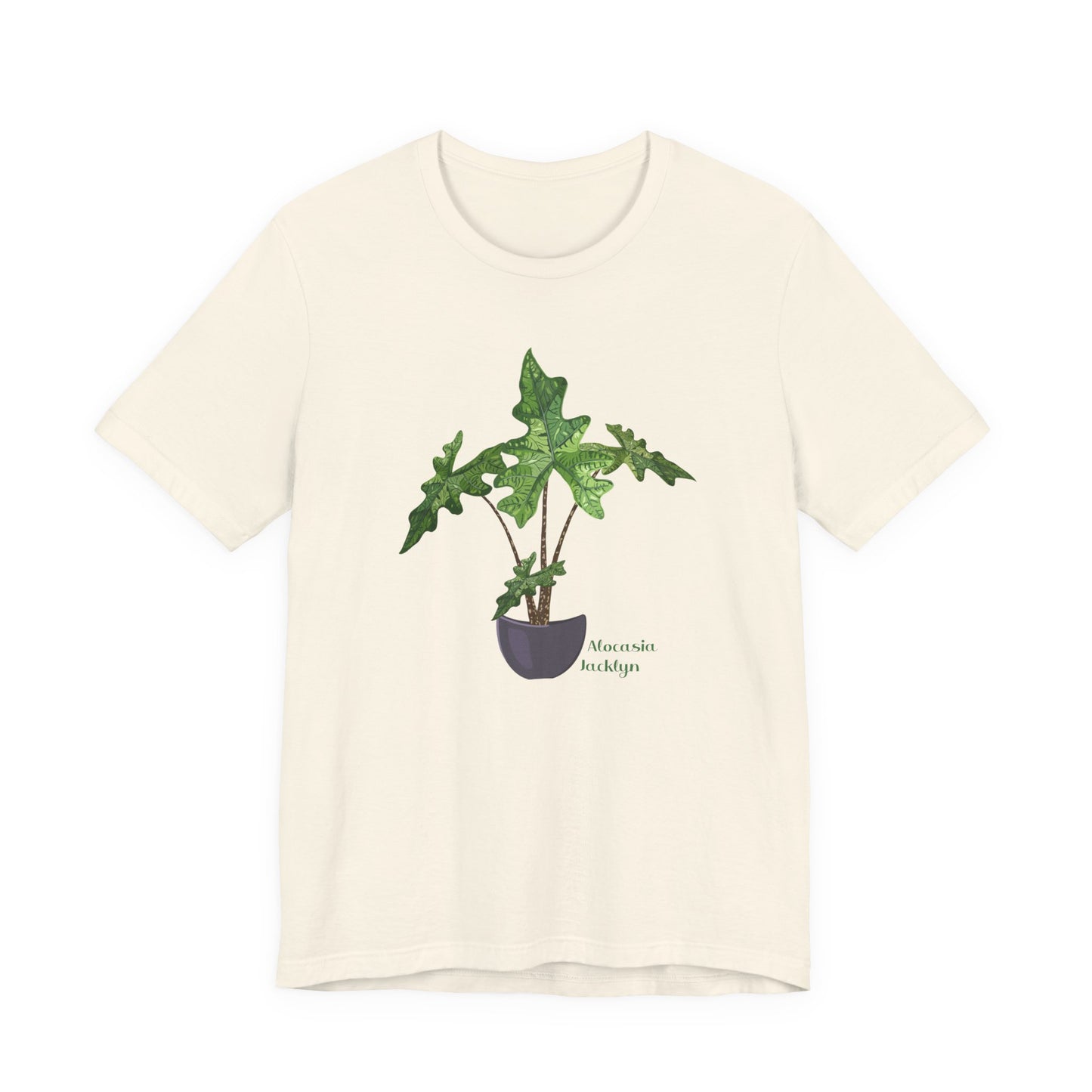 Alocasia Jacklyn Plant Lover T-Shirt - White, Black, Natural