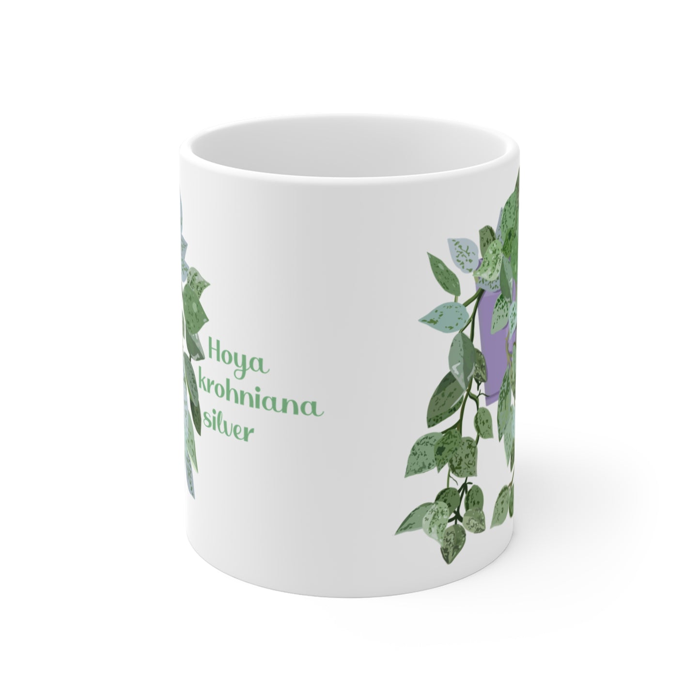 Hoya Krohniana Silver Plant Lover Mug - White