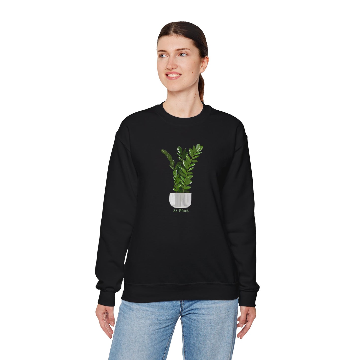 ZZ Plant Crewneck Sweatshirt - Black