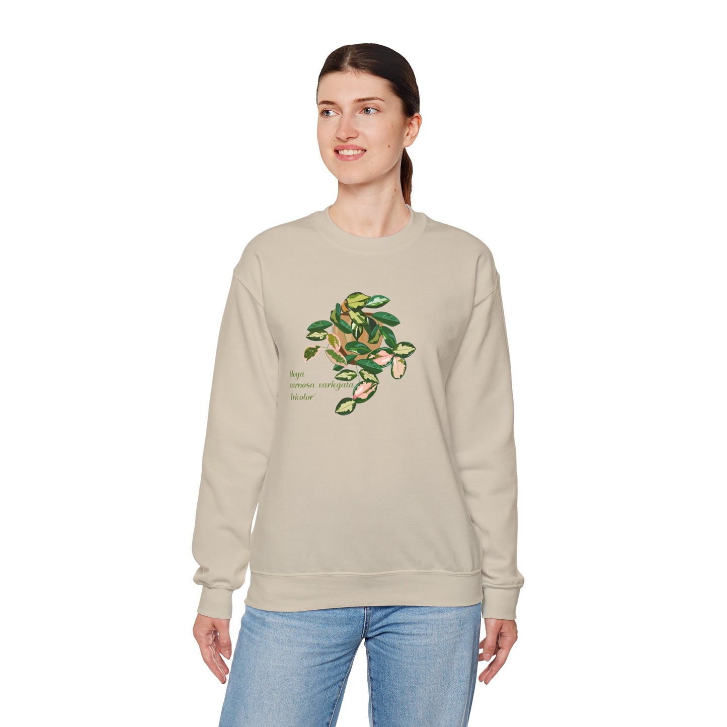 Hoya Carnosa Variegata Tricolor Plant Lover Crewneck Sweatshirt