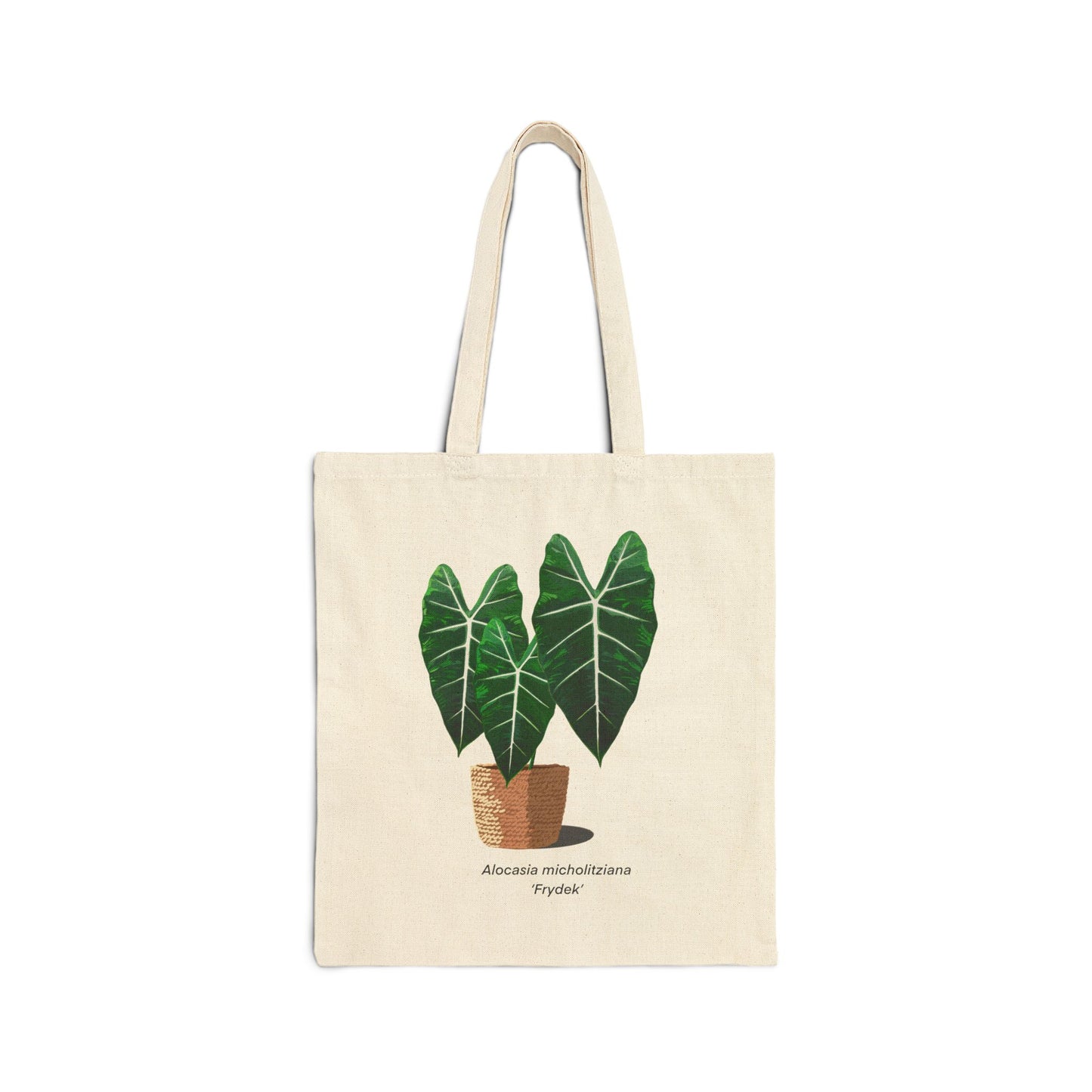 Alocasia Micholitziana 'Frydek' Canvas Tote Bag