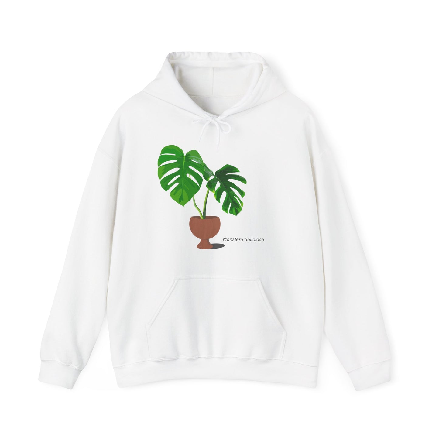 Monstera Deliciosa Plant Hoodie - White