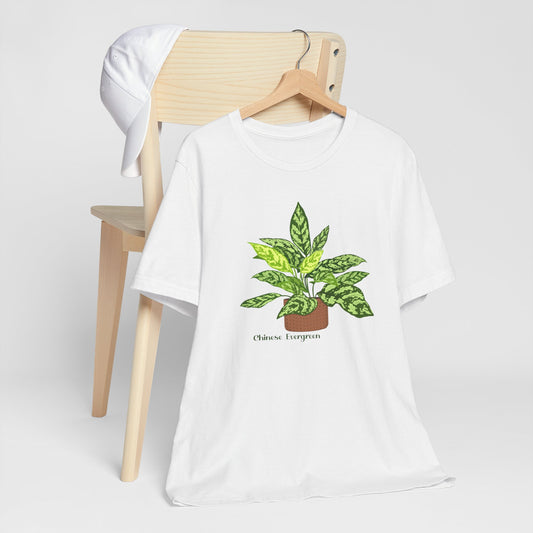 Chinese Evergreen T-Shirt for Plant Lovers - White, Black, Mauve, Tan or Sage