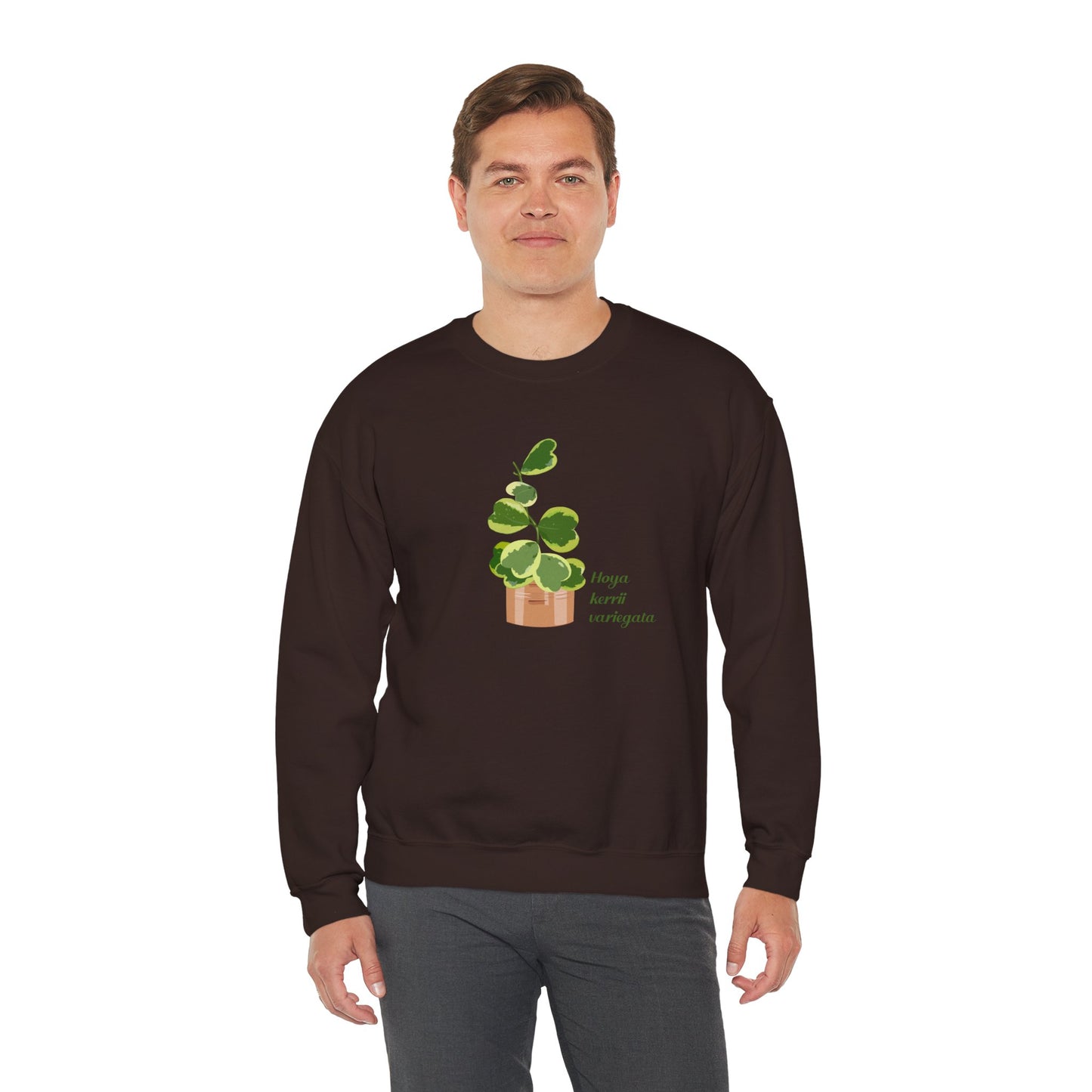 Hoya Kerrii Variegata Plant Lover Crewneck Sweatshirt