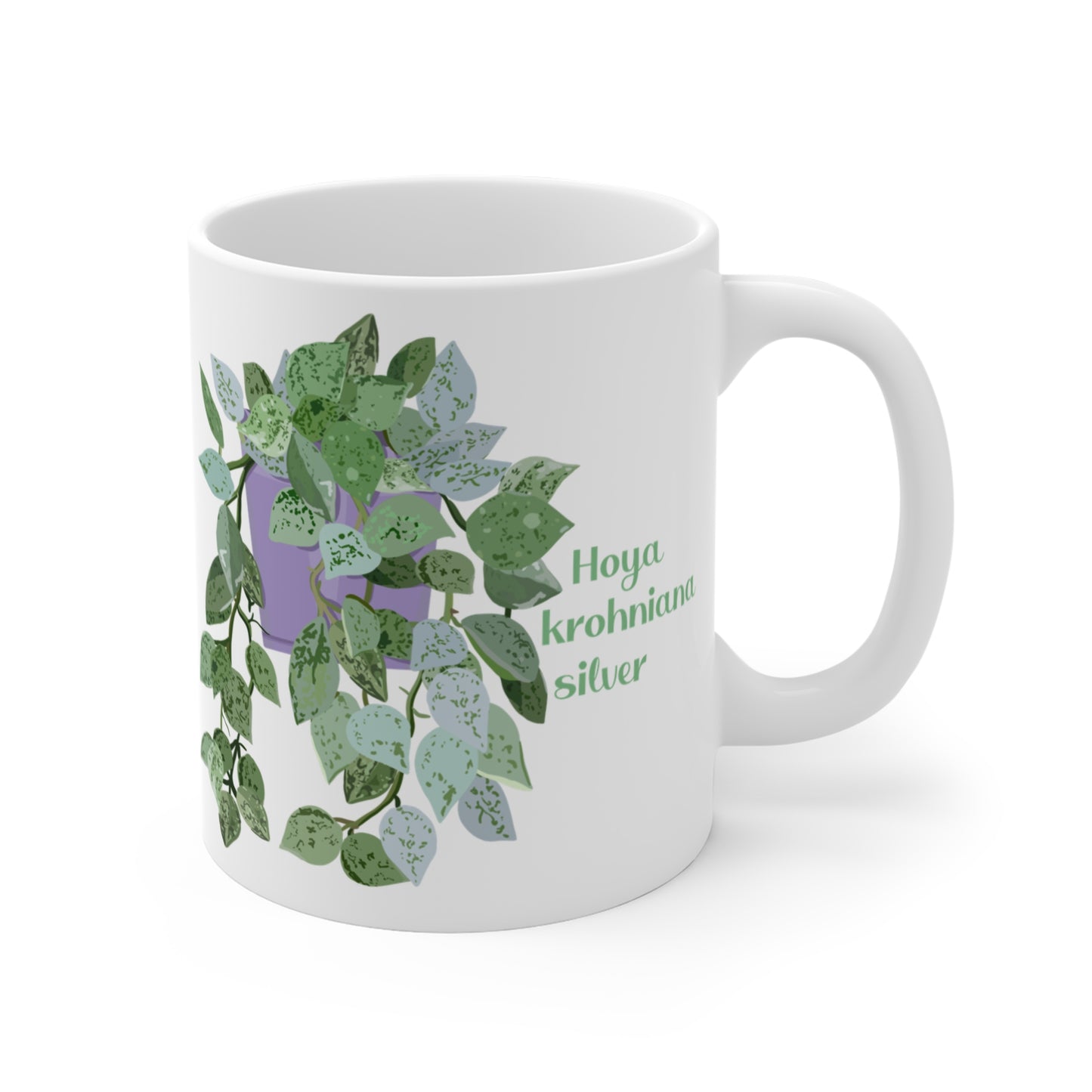 Hoya Krohniana Silver Plant Lover Mug - White