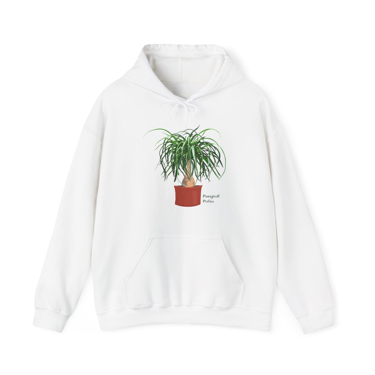 Ponytail Palm Plant Hoodie - White