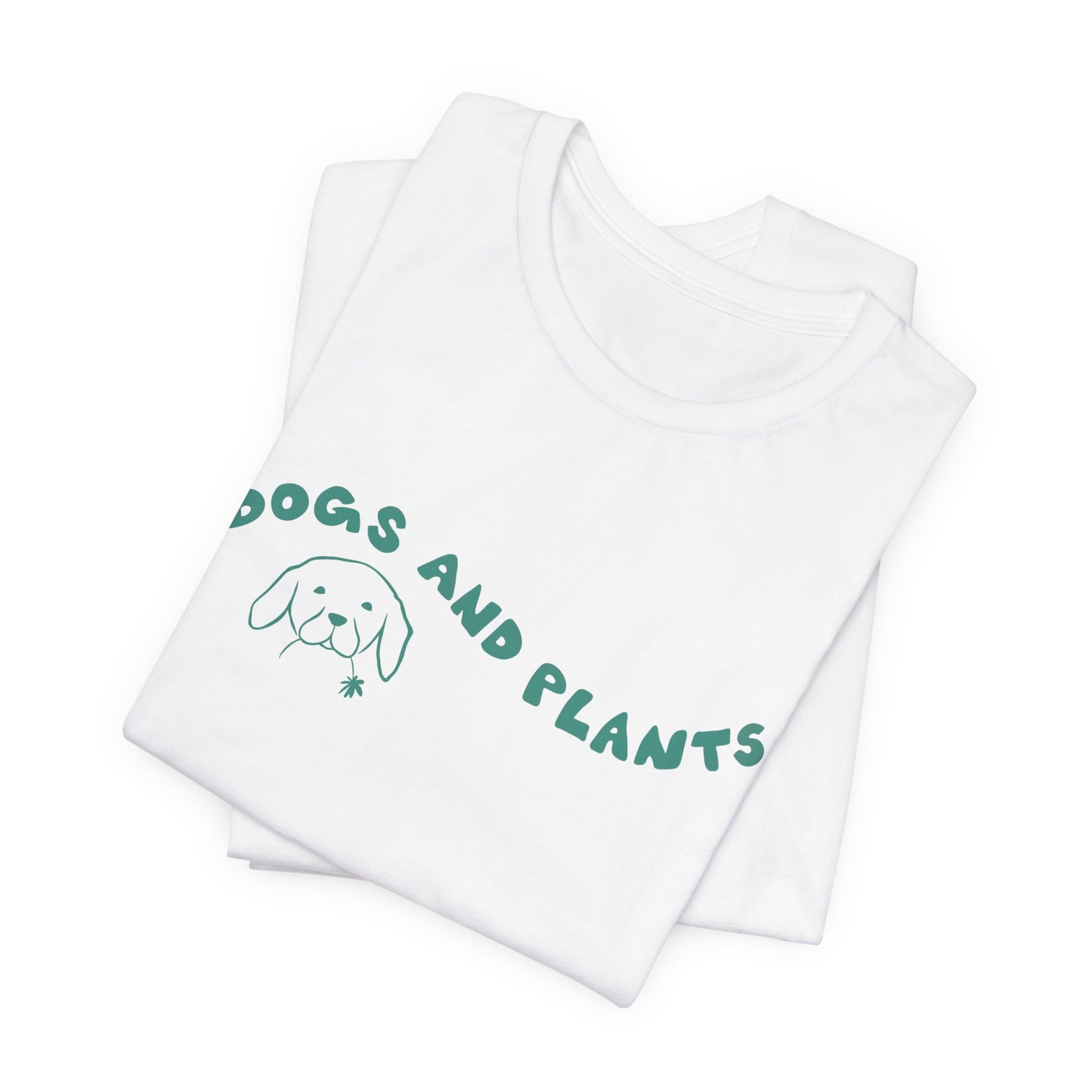 Dogs and Plants T-Shirt - White, Natural, Black, Pink