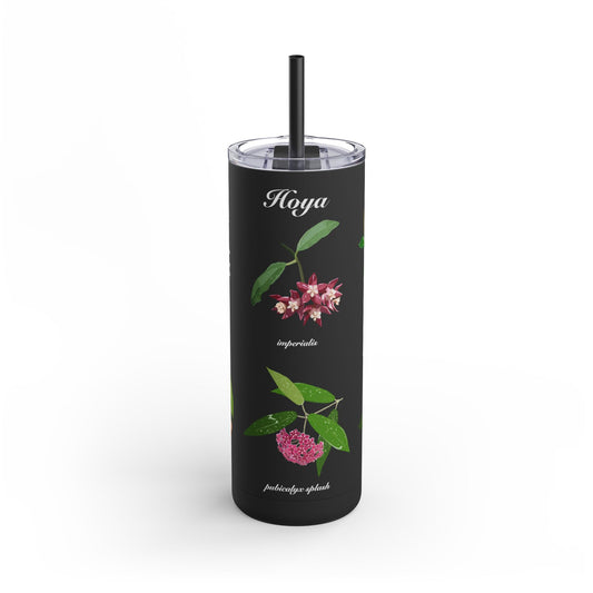 Hoyas in Bloom Design on Maars Maker Skinny Matte Tumbler, 20oz for Plant and Flower Lovers