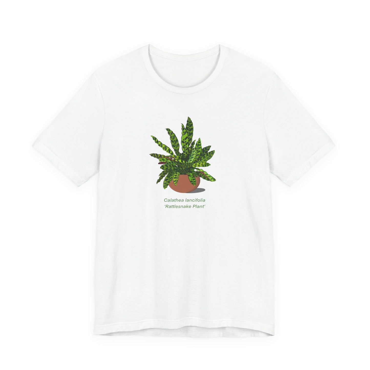 Calathea Lancifolia Rattlesnake Plant Lover T-Shirt - White, Natural, Black