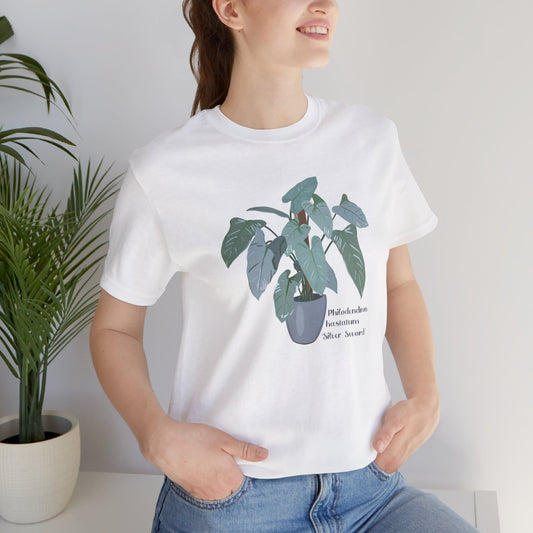 Philodendron Hastatum 'Silver Sword' Plant Lover T-Shirt - White, Natural, Black