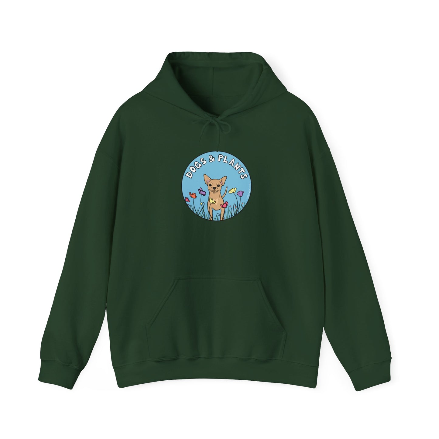 Dogs & Plants Hoodie for Chihuahua & Plant Lovers