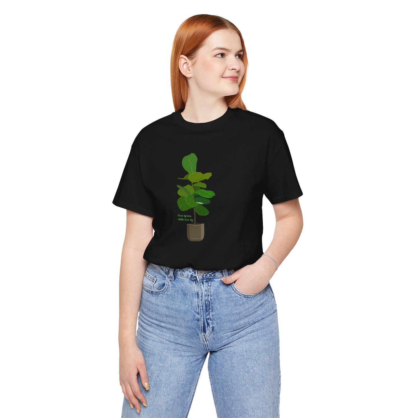 Ficus Lyrata 'Fiddle Leaf Fig' Plant Lover T-shirt - Black