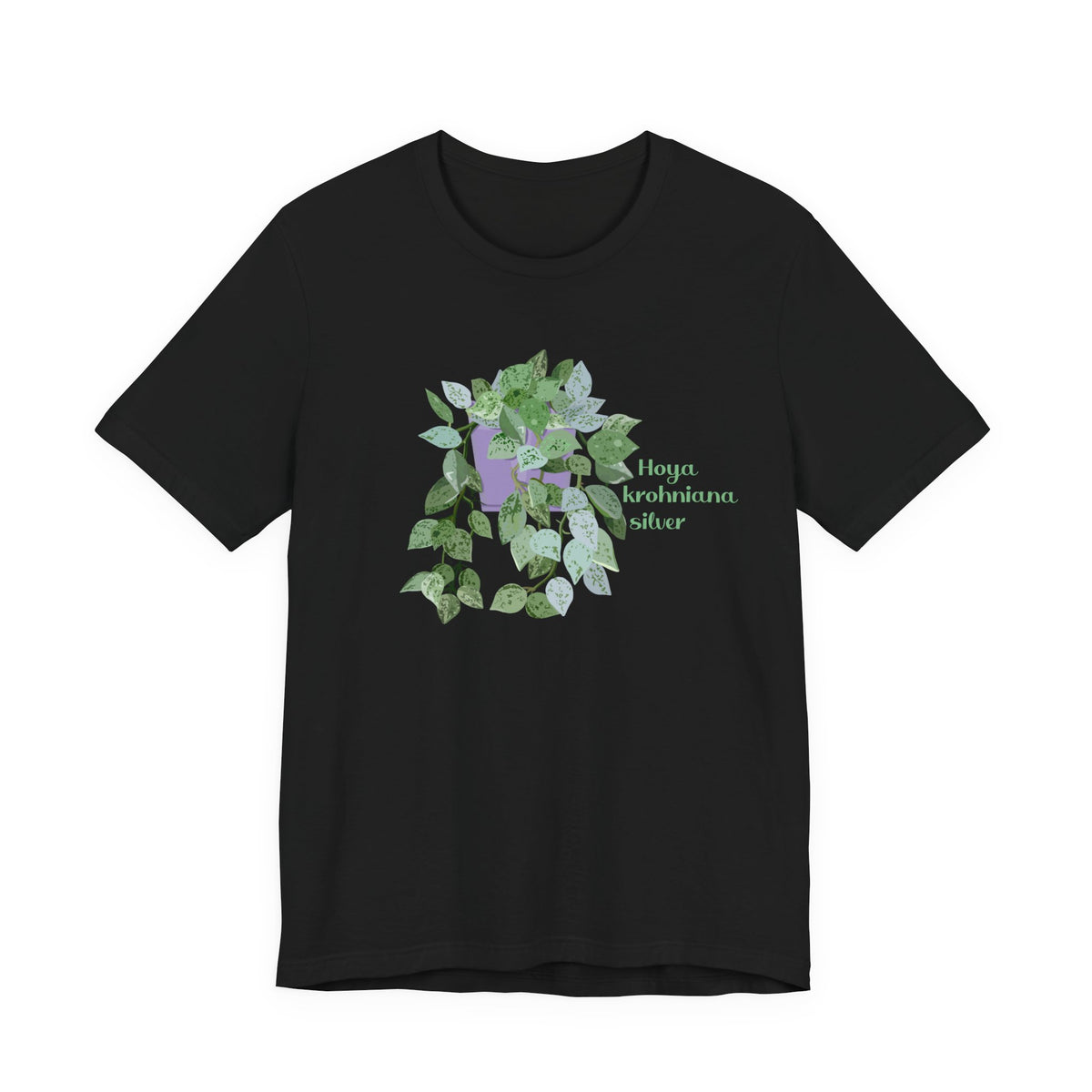 Hoya Krohniana Silver Plant Lover T-Shirt - White, Natural, Black