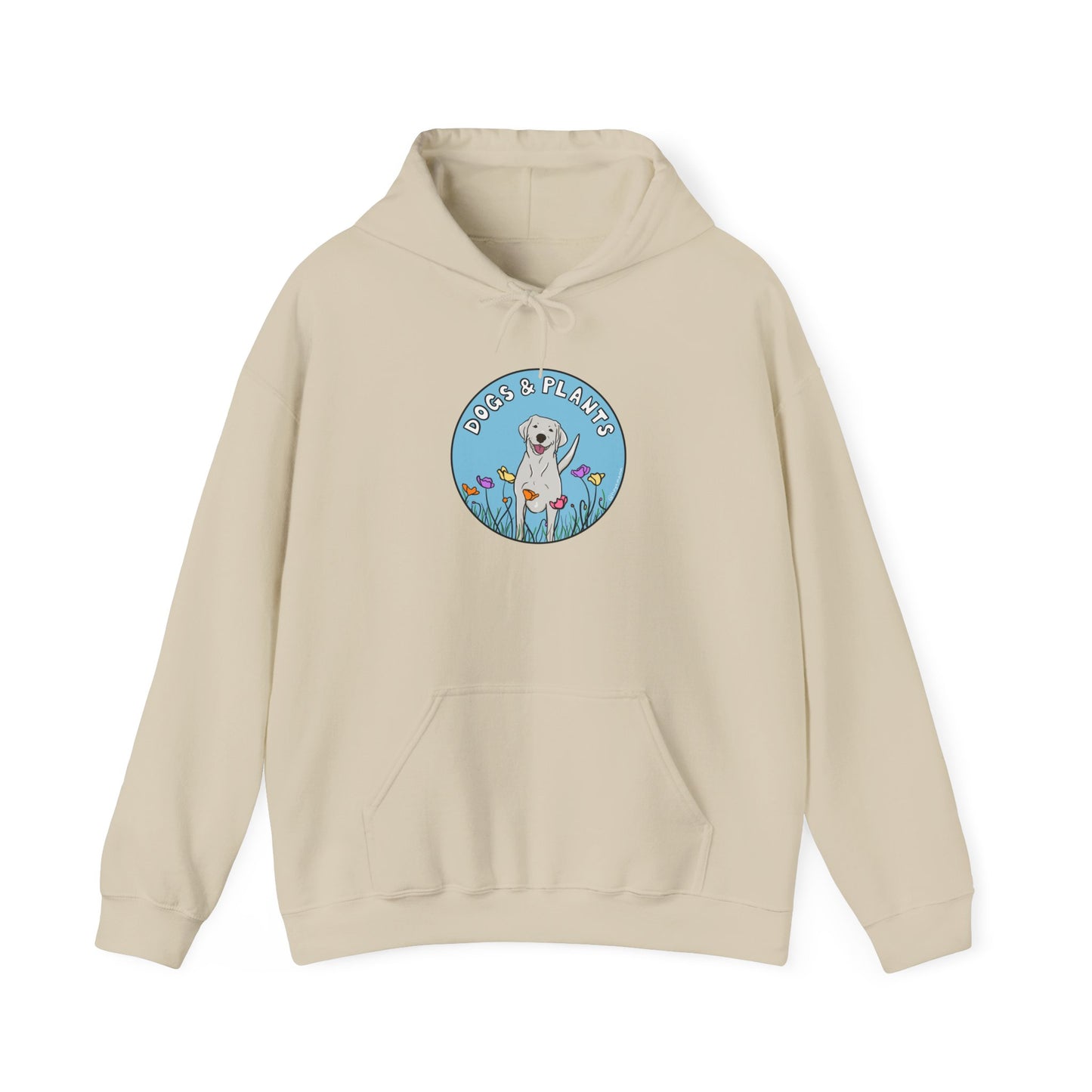 Dogs & Plants Hoodie for White Labrador & Plant Lovers