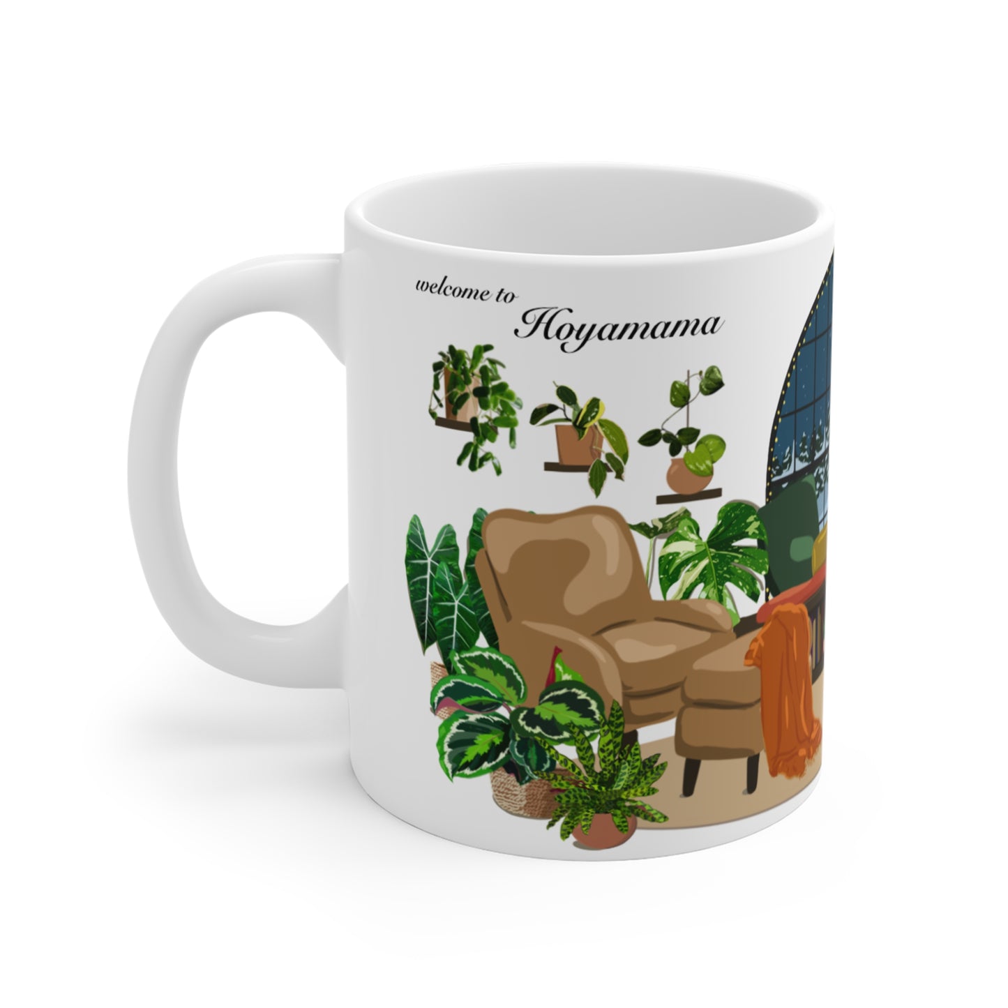 Welcome to Hoyamama Plant Room Mug - White